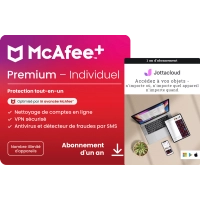 McAfee+ Premium Individual + Jottacloud Personal Unlimited | 1 an | Appareils illimités