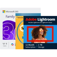 Microsoft 365 Family + Adobe Lightroom + Norton Security Deluxe | 1 Year