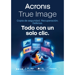 Acronis True Image Premium 2026 | 1 PC | 1 Año | 1 TB de respaldo en la nube