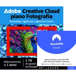 Piano Fotografia Adobe 1 TB + NordVPN standard | 1 anno