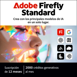 Adobe Firefly Standard | 1 año | 2000 créditos de IA al mes