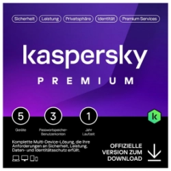 Kaspersky Premium | 5 Geräte | 1 Jahr | 2026 | DACH