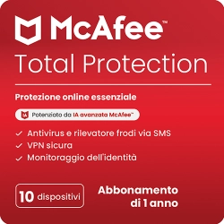 McAfee Total Protection 2026 | 10 Dispositivi | 1 Anno | Windows - Mac - Android - iOS