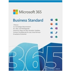 Microsoft 365 Business Standard | Jahresabonnement | 1 Benutzer | 15 Geräte