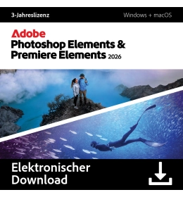 Adobe Photoshop Elements &amp; Premiere Elements 2026 für Windows &amp; MacOS