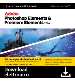 Adobe Photoshop Elements &amp; Premiere Elements 2026 | Edizione per studenti &amp; insegnanti