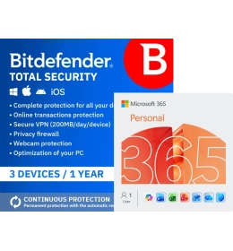 Bitdefender Total Security 2026 | 5 Dispositivi | 1 anno | Rinnovo automatico