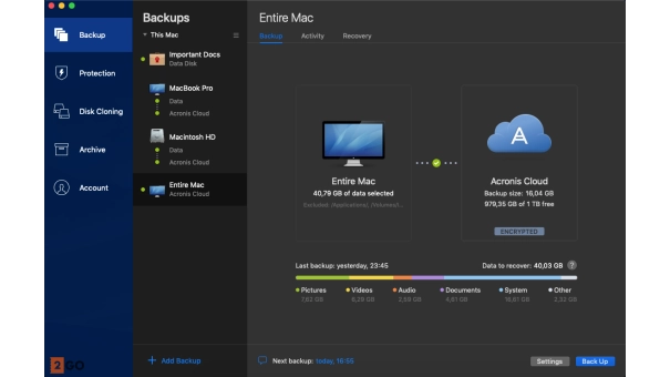 McAfee Total Protection 3 Devices | With 250GB Backup from Acronis