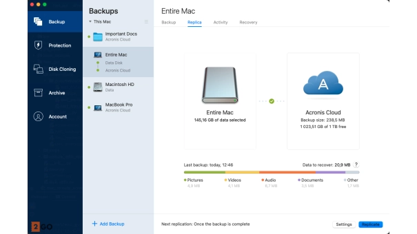 McAfee Total Protection 3 Devices | With 250GB Backup from Acronis