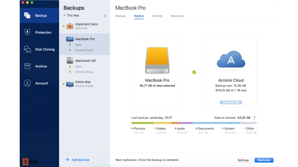 McAfee Total Protection 3 Devices | With 250GB Backup from Acronis
