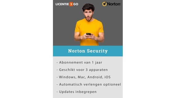 Norton Security Deluxe | 3 Apparaten | 1 Jaar | 2026 - Antivirus inbegrepen
