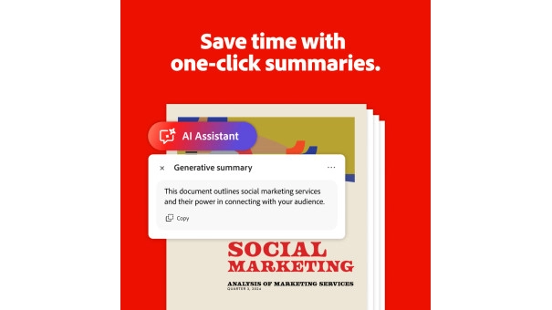 Adobe Acrobat Pro + AI-assistentti | 1 käyttäjä | 1 vuosi