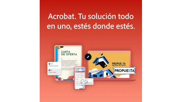 Adobe Acrobat Pro + Asistente de AI | 1 Usuario | 1 Año