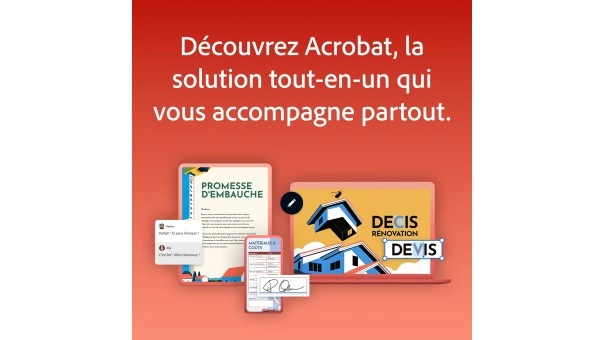 Adobe Acrobat Pro  + Assistant AI | 1 utilisateur | 1 an