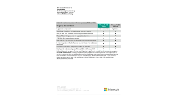 Microsoft 365 Family + McAfee Total Protection | 10 Apparaten | 1 jaar