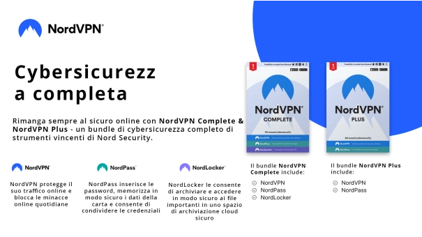 NordVPN Completo | 10 Dispositivi | 1 Anno | NordPass incluso | 1 TB Cloud Backup
