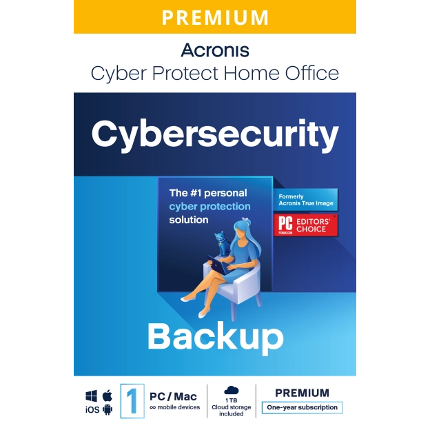 Acronis Cyber Protect Home Office Premium 2024 | 1 PC | 1 Year | 1 TB cloud back-up