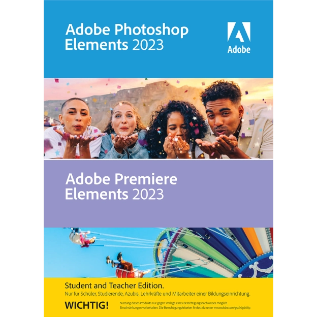 Adobe Photoshop Elements + Premiere Elements 2023 | Windows | Mehrsprachig | Student & Teacher edition