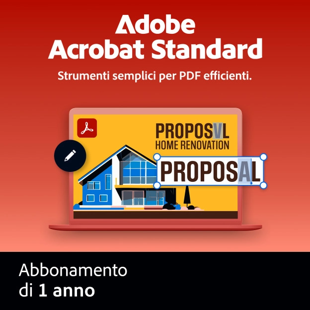 Adobe Acrobat Standard | 1 Utente | 1 Anno