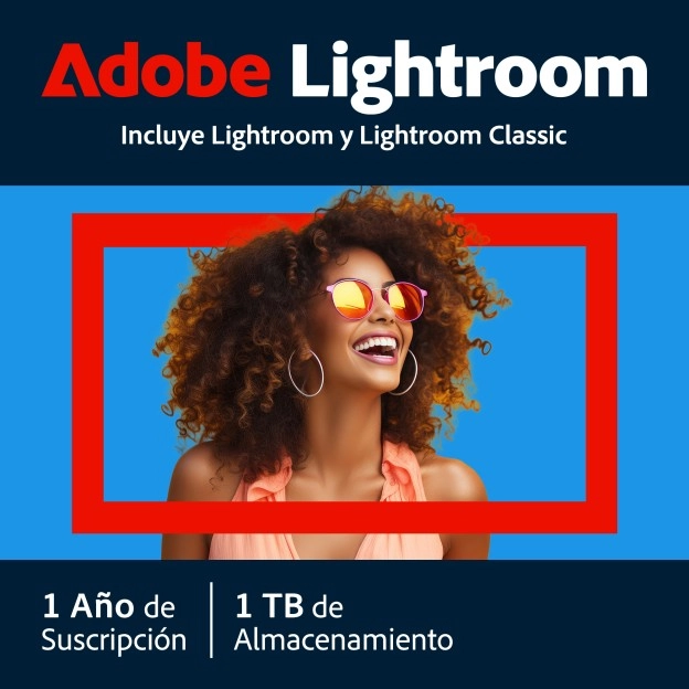 Adobe Lightroom CC | 1 Usuario | 1 Año | 1TB de almacenamiento en la nube