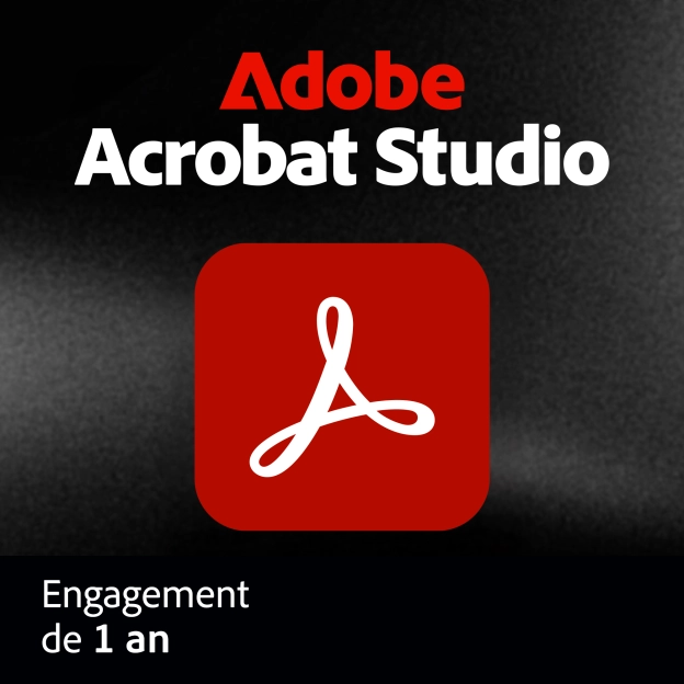 Adobe Acrobat Studio (Pro, Assistant AI & Express Premium) | 1 Utilisateur | 1 An | 100 GB Cloud