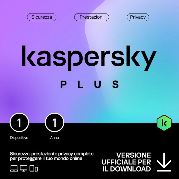Kaspersky Plus | 1 Dispositivo | 1 Anno | 2026 | Italia