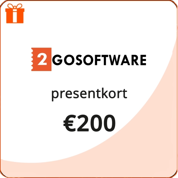 2GO Software | Universal presentkort | €200