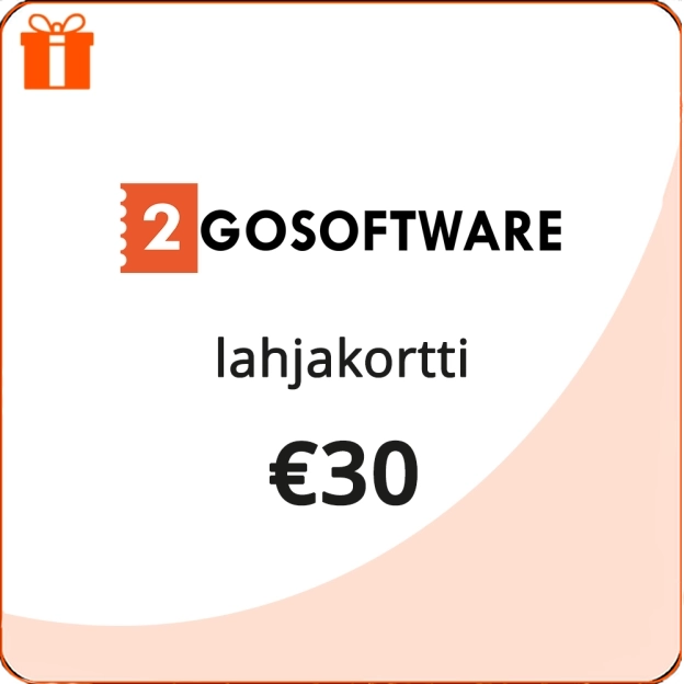 2GO Software | Universaali lahjakortti | 30 €
