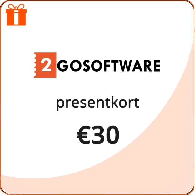 2GO Software | Universellt Presentkort | 30 €