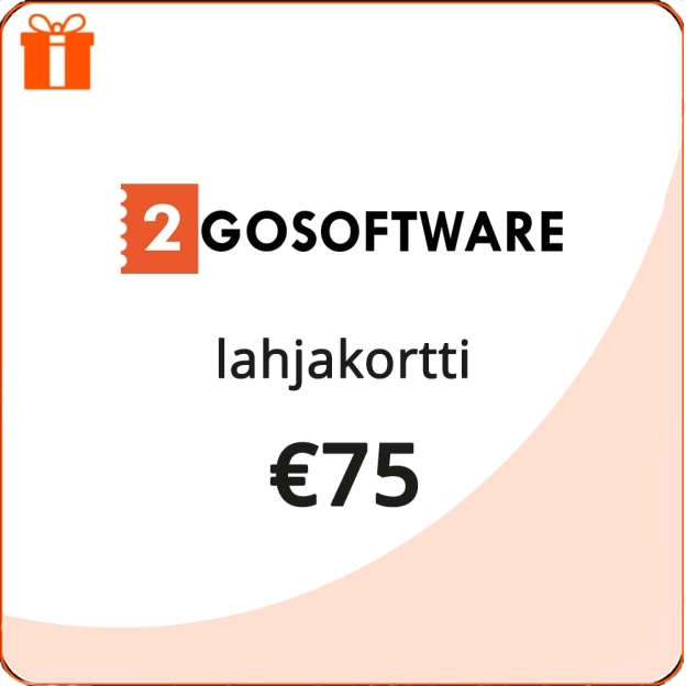 2GO Ohjelmisto | Yleinen Lahjakortti | 75 €