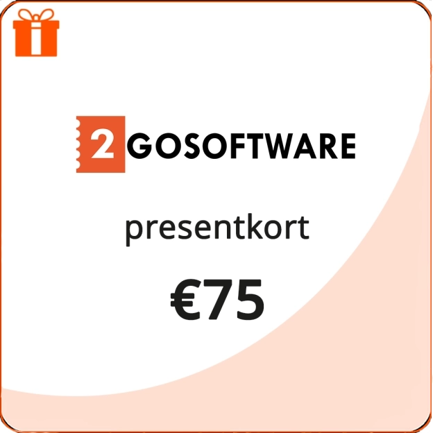 2GO Software | Universellt presentkort | 75 €