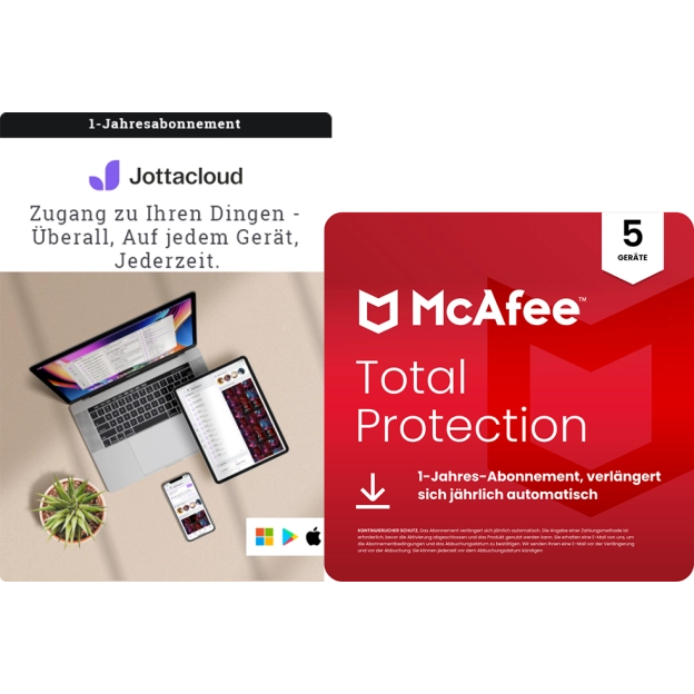 Jottacloud Home + McAfee Total Protection | 5 PC | 1 Jahr