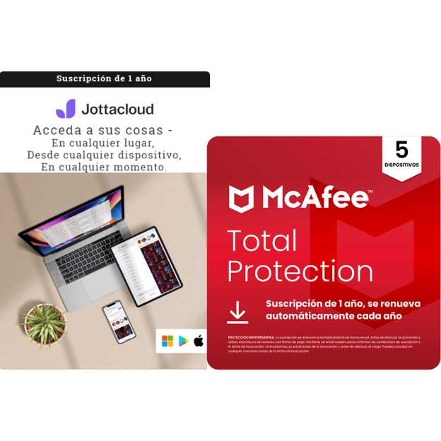 Jottacloud Home + McAfee Total Protection | 5 PC | 1 Año