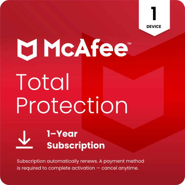 McAfee Total Protection 2026 | 1 Device | 1 Year