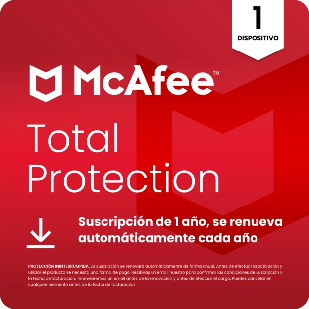 McAfee Total Protection 2026 | 1 Dispositivo | 1 Año