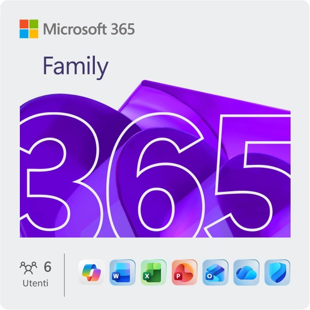 Microsoft 365 Family | 6 Utenti - 1 Anno | Inclusi Aggiornamenti