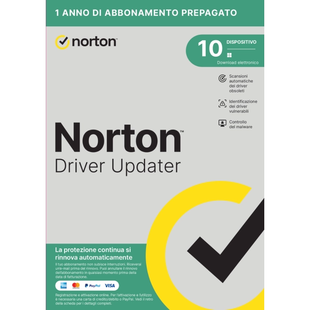 Norton Driver Updater | 10 Dispositivi | 1 Anno