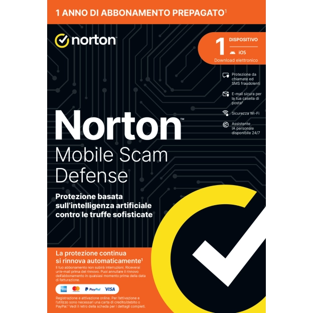 Norton Mobile Scam Defense | 1 Dispositivo | 1 Anno