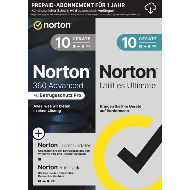 Norton All-in-One-Paket | 10 Geräte | 1 Jahr