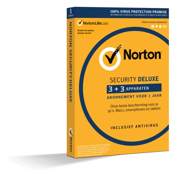 Norton Security Deluxe | 6 Apparaten | 1 Jaar | 2026 - Antivirus inbegrepen