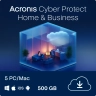 Acronis Cyber Protect Maison & Entreprises | Sauvegarde | 500 Go de Stockage Cloud | 5 PC