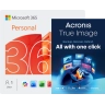 Microsoft 365 Personal + Acronis True Image Advanced | 50 GB Cloud | 1 PC | 1 vuosi
