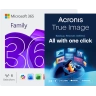 Microsoft 365 Family + Acronis True Image Advanced | 50 GB Cloud | 1 PC | 1 Jaar