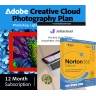 Adobe Fotografie-Plan 1 TB + Norton 360 Deluxe 3 PC + Jottacloud Personal | 1 Jahr