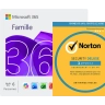 Microsoft 365 Famille + Norton Security Deluxe | 3 Appareils | 1 An