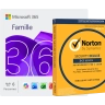 Microsoft 365 Family + Norton Security Deluxe | 6 Geräte | 1 Jahr