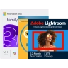 Microsoft 365 Family + Adobe Lightroom + Norton Security Deluxe | 1 vuosi