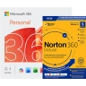 Microsoft 365 Personal + Norton 360 Deluxe | 5 Dispositivi | 1 Anno