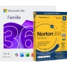 Microsoft 365 Famille + Norton 360 Deluxe | 5 Appareils | 1 An