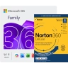Microsoft 365 Family + Norton 360 Deluxe | 5 Dispositivi | 1 Anno